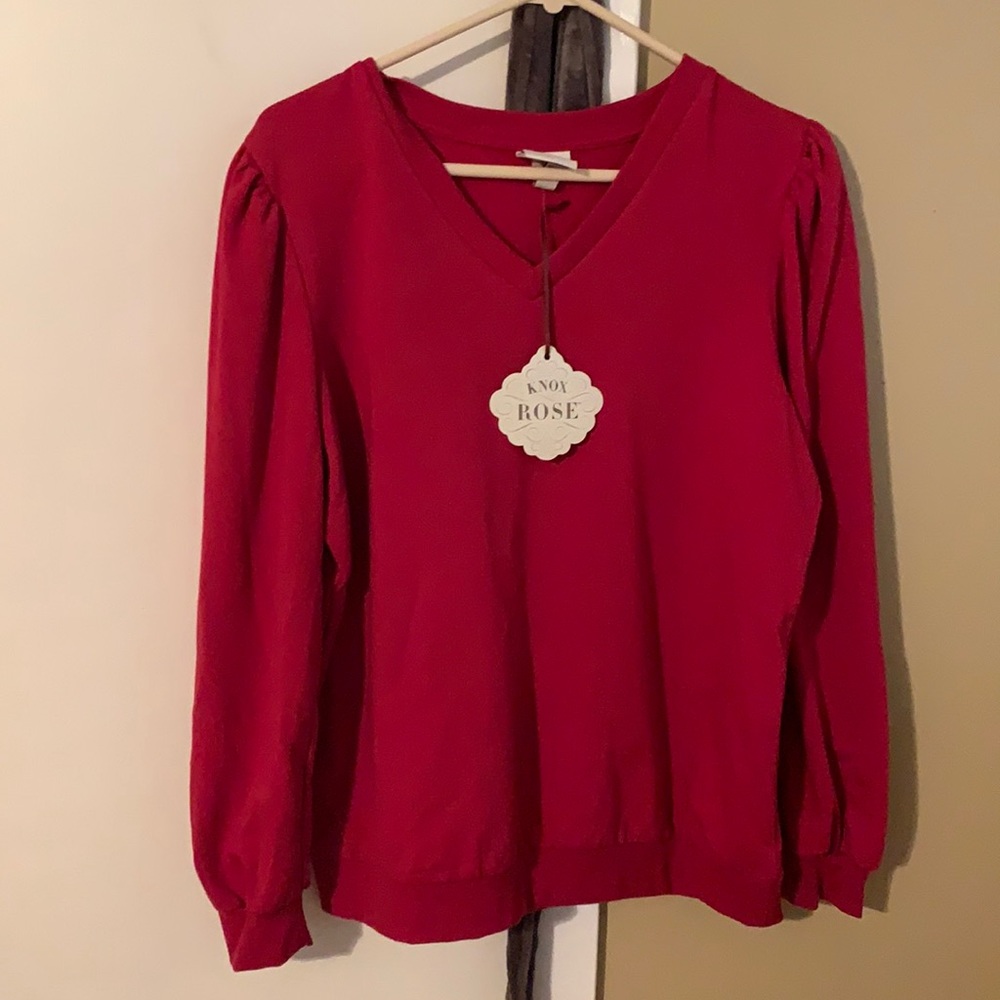 Red v-neck sweater from target!